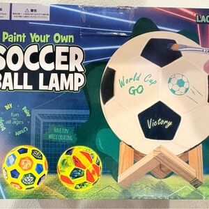Paint Your Own Soccer Ball Lamp - White & Black